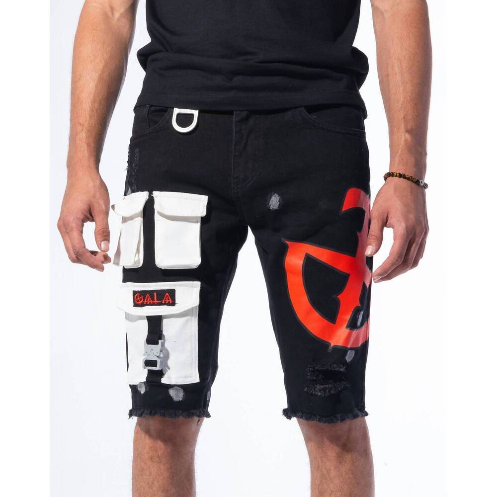 NEW GALA men's impact shorts in jet black/red